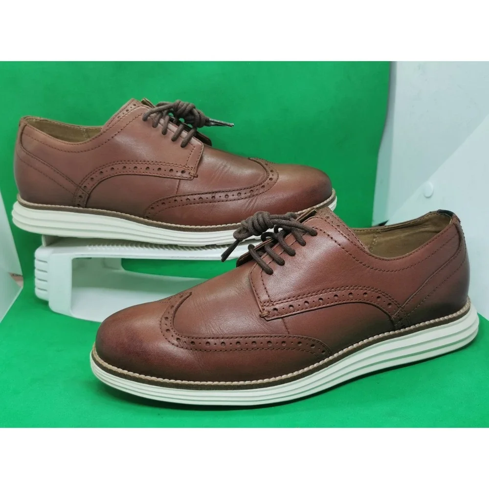 Cole Haan Men's Original Grand Wingtip Oxford Brown Shoes C26471 Siz 9M Woodbury